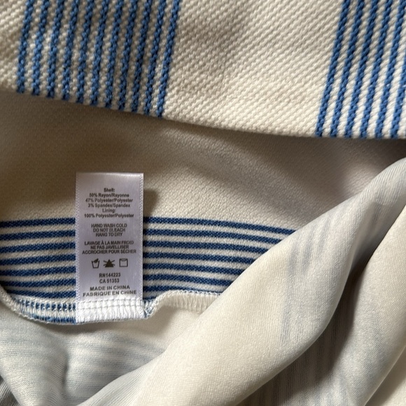 BISHOP + YOUNG Striped Blue and White Women's Halter Top Size Large - Picture 5 of 5